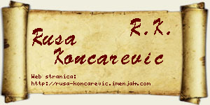 Rusa Končarević vizit kartica
